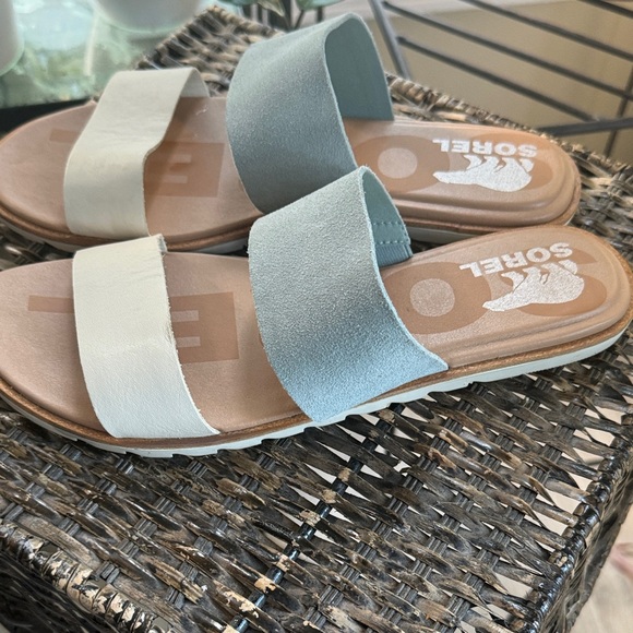 Sorel Women's Sandals - Blue and Cream - Picture 3 of 9